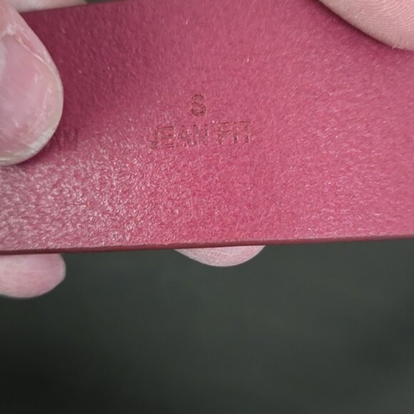 Treasure & Bond Pink and Gold Belt Accessory Richly Dyed Leather Size Small - Picture 6 of 10